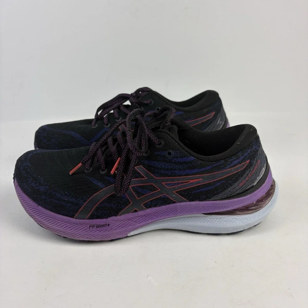 Asics Gel-Kayano 29 Running Shoes Womens Size 8 Black Purple Training